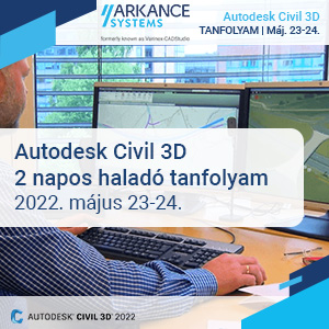 Autodesk Civil 3D haladó tanfolyam képzés